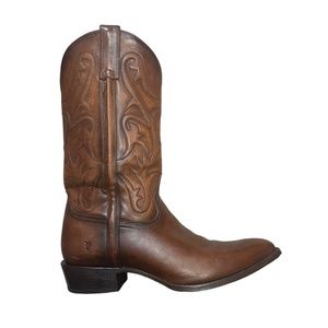 Frye Boots Bruce pull on cowboy western boots, Mens 11.5